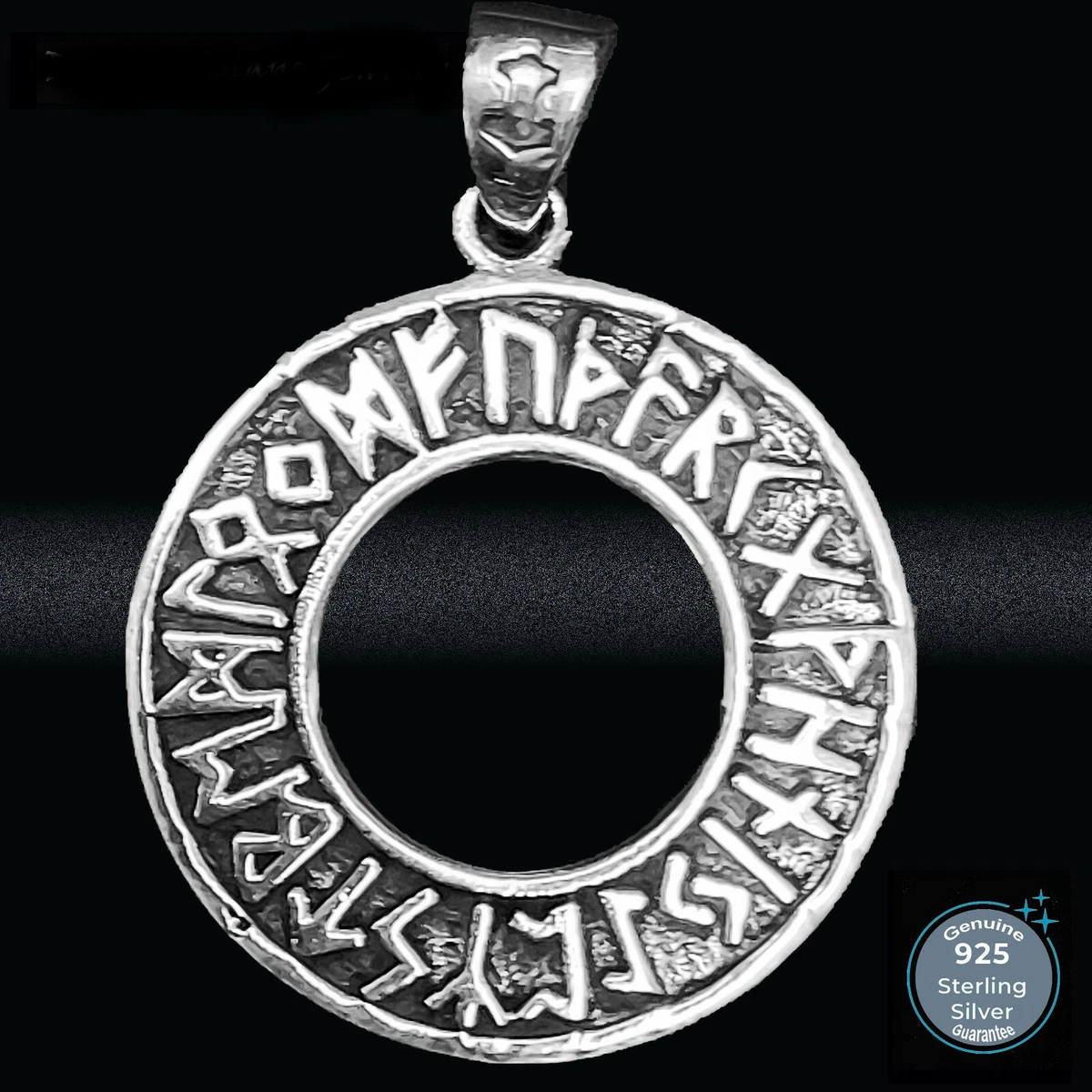 Sterling Silver "RUNE RING" Viking Norse Amulet Pendant + Story Card Jewelry  | eBay