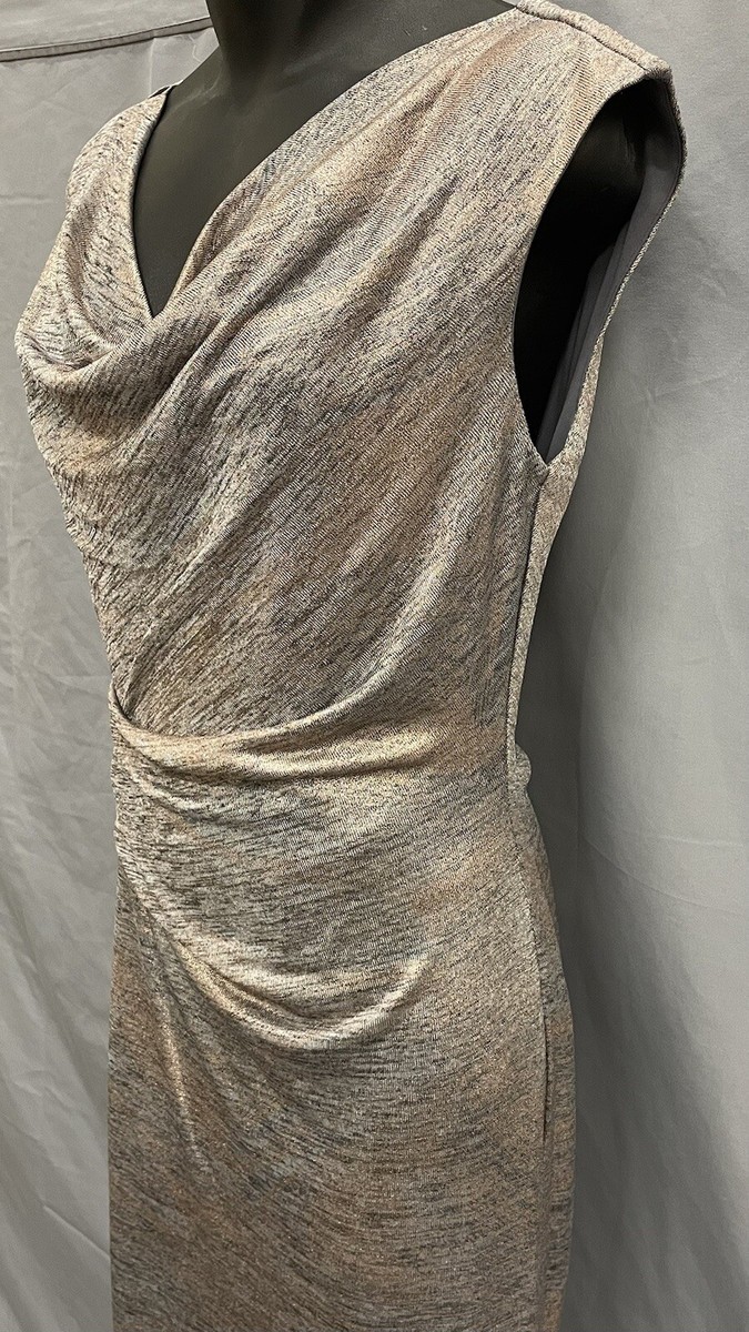 Connected Apparel Silver Shimmer Dress Womens Size 4 Knee Length Sheath Dress | eBay Connected Apparel Silver Shimmer Dress Womens Size 4 Knee Length Sheath Dress | eBay