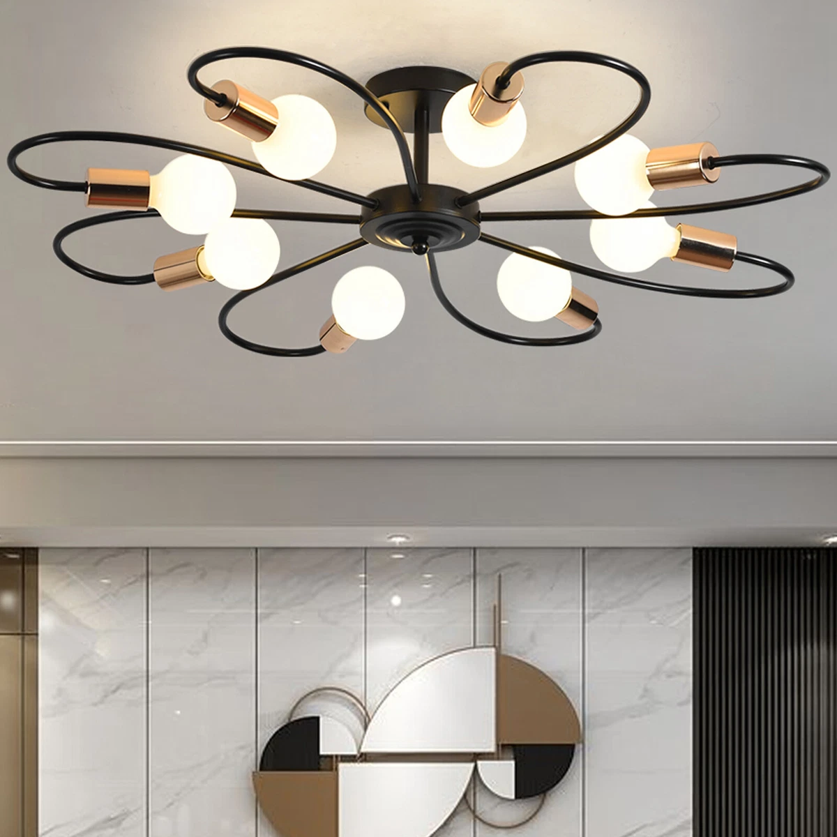 Industrial Ceiling Light Sputnik Chandelier Lamp Living Room Dining Room Bedroom