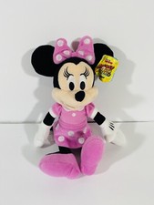 Disney Junior Minnie Mouse Plush Doll 10  Mickey Roadster Racers Pink Polka Dots
