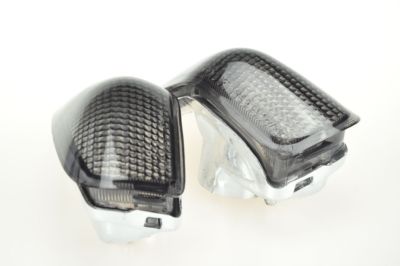 Front Turn Signal Idicator Smoke Lens Kawasaki 90-05 ZZ-R600; 93