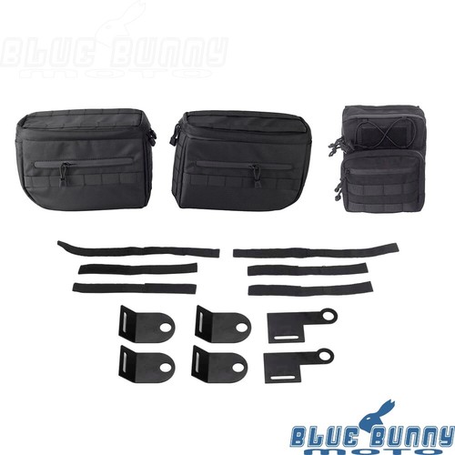 Club Style Saddlebags & T-Bar Bag for Harley Dyna Softail Sportster XL 1200 883 - Picture 4 of 9