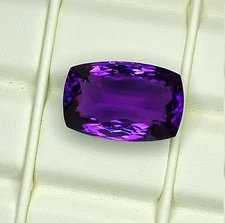 Natural Flawless Purple Sapphire 16.60 Ct Cushion Cut Certified Loose Gemstone