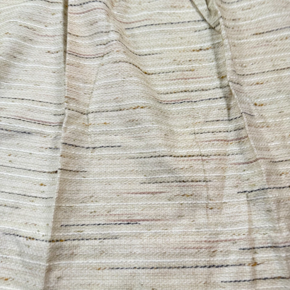 vintage burlingon pinch pleat drapes curtain panel beige mcm retro - Image 3 of 4