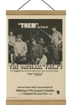 Rare Them "Walking In The Queens" Original Promo Ad, Mounted w/Magnetic Frame!