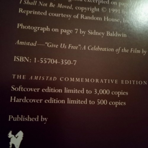 Amistad: A Celebration Of The Film By Steven Spielberg The Commemorative Ed 1997 - Picture 3 of 8