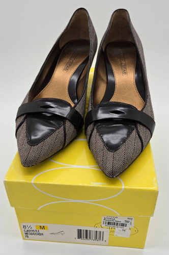 Womens dress shoes - Brown tweed herringbone - 8.5M Low heel - Circa by Joan&Dav