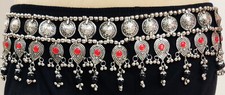 Kuchi Tribal Hanging Belly Dance Hip Scarf Skirt Wrap Costume Dangle Jewelry ATS