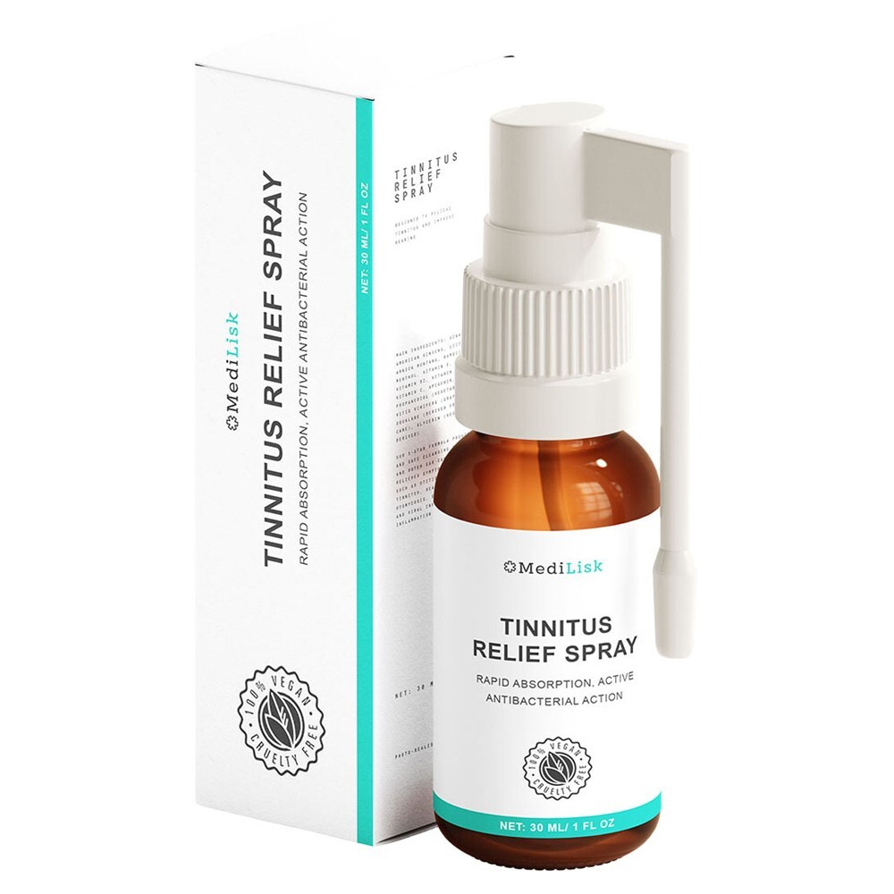 MediLisk Tinnitus Relief Spray – Supports Tinnitus Relief for Ringing Ears 1 oz