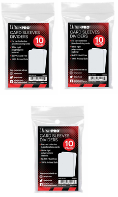 ultra pro card sleeves dividers (30-Count) Ultra Pro Trading Card Dividers For Card Storage Boxes Taller  Size
