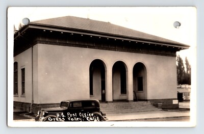 Postcard RPPC California Grass Valley CA Post Office 1930s Unposted DOPS