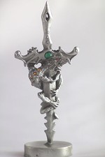 11cm PEWTER DRAGON - JEWELS - SWORD on STAND - MYTHIC GIFT - GOTHIC