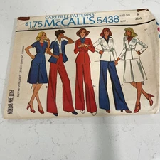 McCall’s 5438 Skirt Jacket Pants Size 8 1977 UNCUT Sewing Pattern
