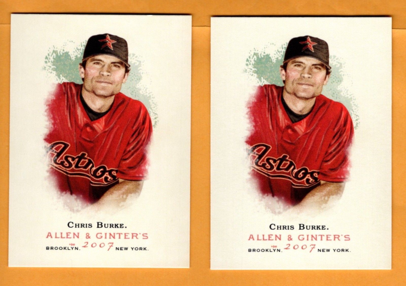 Chris Burke lot of 2 - 2007 A & G Baseball - UNLIMITED SHIPPING FOR $4.00
