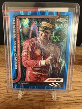 2025 Topps Chrome F1 Carlos Sainz Australia GP Winner Blue Refractor 095/150 #95