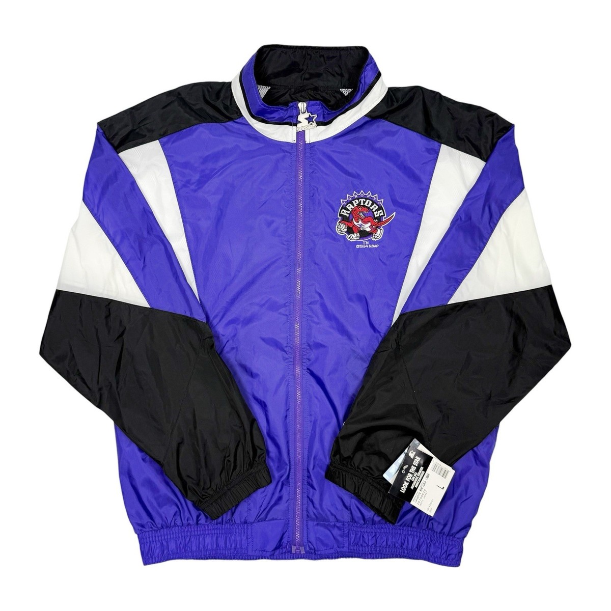 Vtg Rare NWT NBA Toronto Raptors Purple Starter Windbreaker Jacket