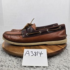 Sperry Top Sider Men 13M Authentic Original 2-Eye Brown Two Tone Daily Boat Shoe