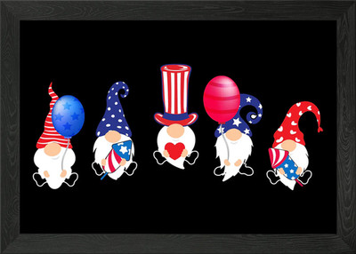 American Gnomes USA gerahmtes Wandbild Poster Leinwanddruck Bild