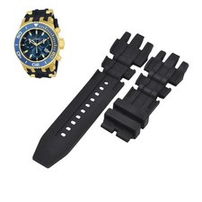 Subaqua 22366 26mm Black Rubber Watch Strap For Invicta