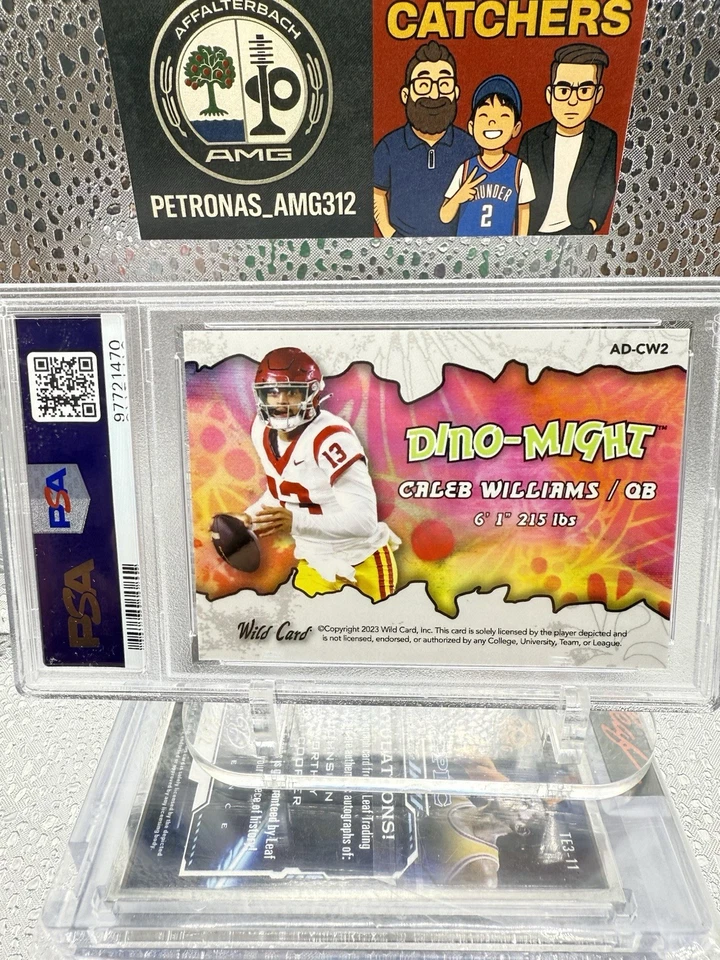 2024 Wild Card Alumination Dinomight Caleb Williams GREEN /8 #ADCW1 PSA 10 POP 1 - Image 2 of 4
