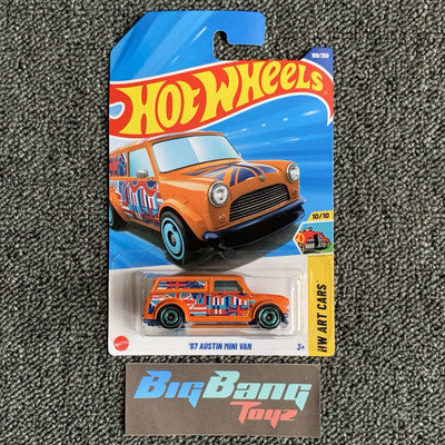 Hot Wheels '67 Austin Mini Van 1:64 Die-Cast - Orange 2/5 - View #5