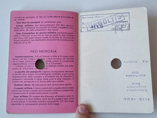 Alter Reisepass eines Herren - Passeport Suisse / Schweiz 1939 - ungültig - 画像10/11