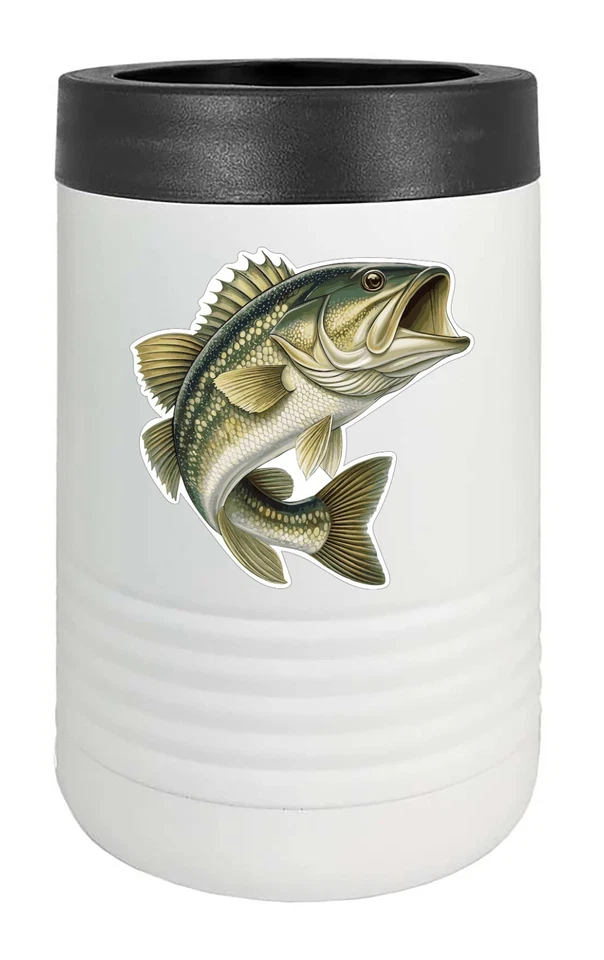 Calcomanía de vinilo laminado troquelado pez lubina saltarín | Tamaños pro premium Foto 3 de 4