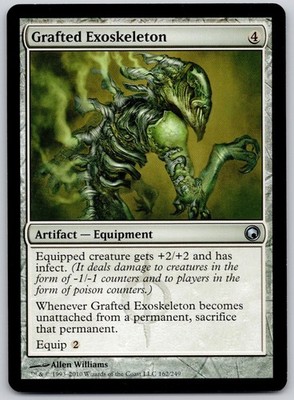 Grafted Exoskeleton 162 Uncommon Scars of Mirrodin Magic: The Gathering NM