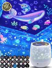 Projector Night Light for Kids + 21 Sets of Films, Night Light Projector for Bed