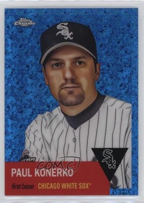 2022 Chrome Platinum Anniversary Blue Mini-Diamond Refractor Paul Konerko 0q3
