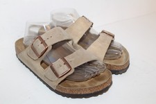 Birkenstock Arizona Leather Sandals Womens Sz 9 Regular/Wide Soft Footbed READ 