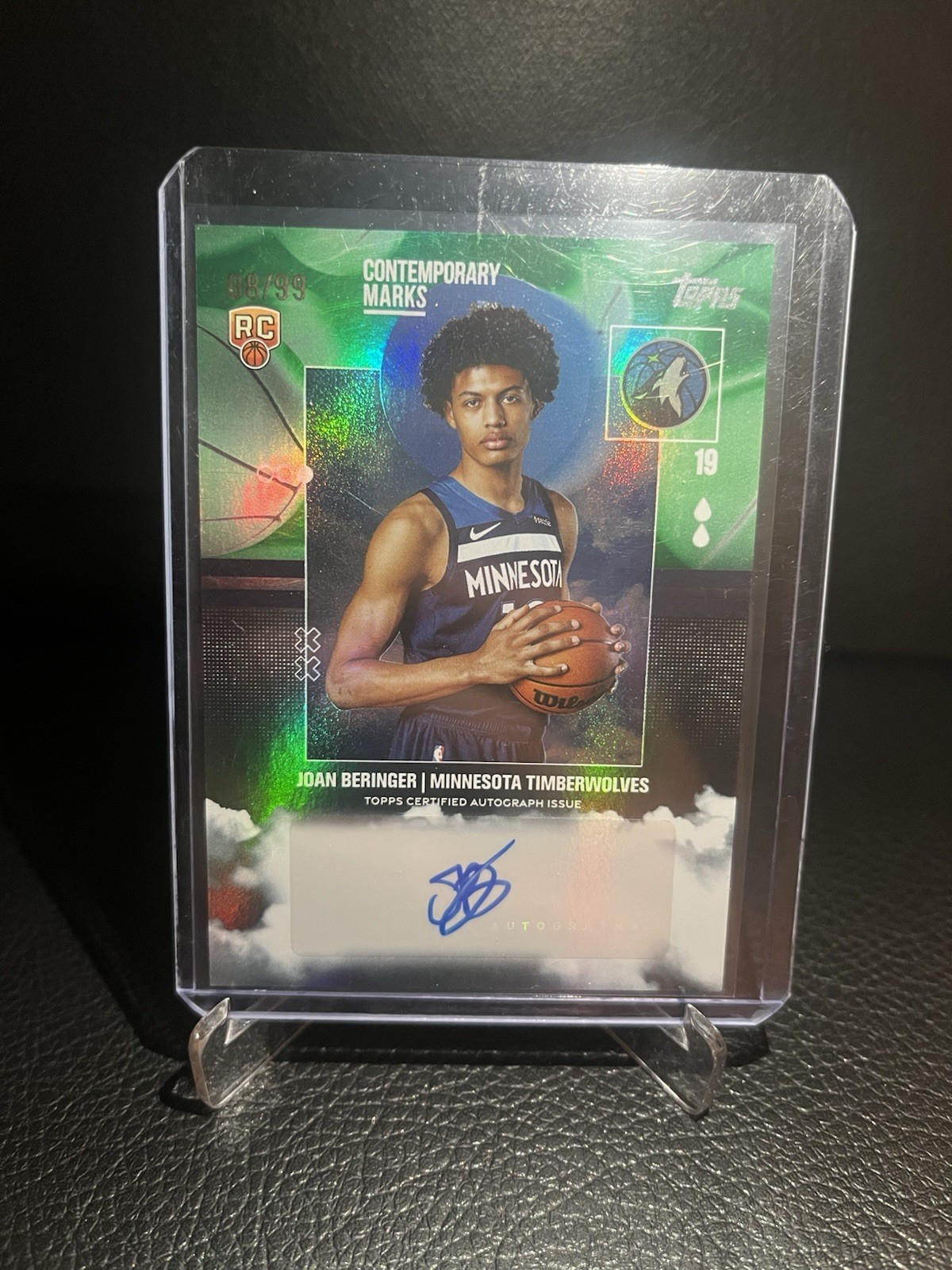 Joan Beringer 2025-26 Topps Rookie Contemporary Marks Green Rainbow RC Auto /99