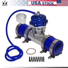 50MM 35PSI Boost V-Band Turbo Blow Off Valve BOV+2.36'' Flange Pipe Hose Kit BL