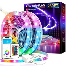 260ft Led Lights for Bedroom, LED Strip Lights with Remote and App Control Music
