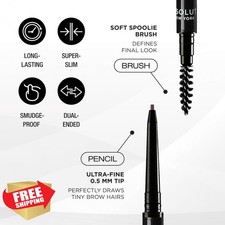 Absolute New York Brow Pencil, Fine Point, Pecan, Long Lasting