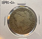 1890-CC MORGAN SILVER DOLLAR/GENUINE 90% SILVER U.S. COIN/RARE CARSON CITY MINT
