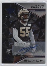 2023 Panini Black Rookies Sapphire Auto 16/35 Isaiah Foskey #141 Auto ms9