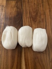 3 Skeins Wool Alpaca Blend White 150g 348