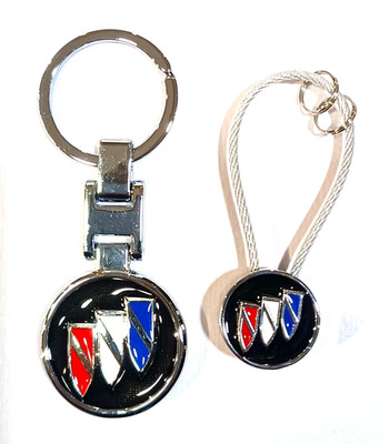 2 Vintage Buick Car Key Medal 3D Logo Solid Metal  Unique Design For Buick Fans