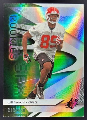 2008 SPx Will Franklin Green Holofoil Rookies /499 #129 Rookie RC Chiefs