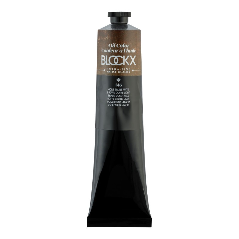 Peinture à l'huile ocre brune mate Blockx pour grands formats
