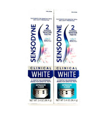 2 Pack Sensodyne Clinical White Intensive Clean Toothpaste 3.4oz New Sealed