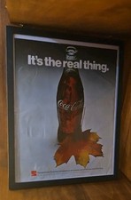 1971 Framed Coca Cola It's The Real Thing Vintage Magazine Print Ad