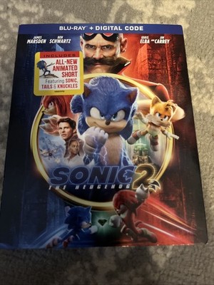 Sonic the Hedgehog 2 (Blu-ray, 2022) New Sealed Slip Cover Jim Carrey SEGA