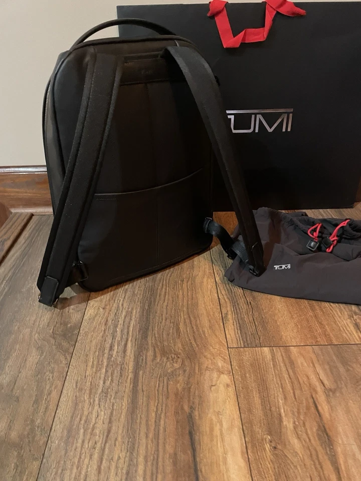 Nueva Mochila Tumi Harrison Warren Cuero Negro Foto 3 de 4