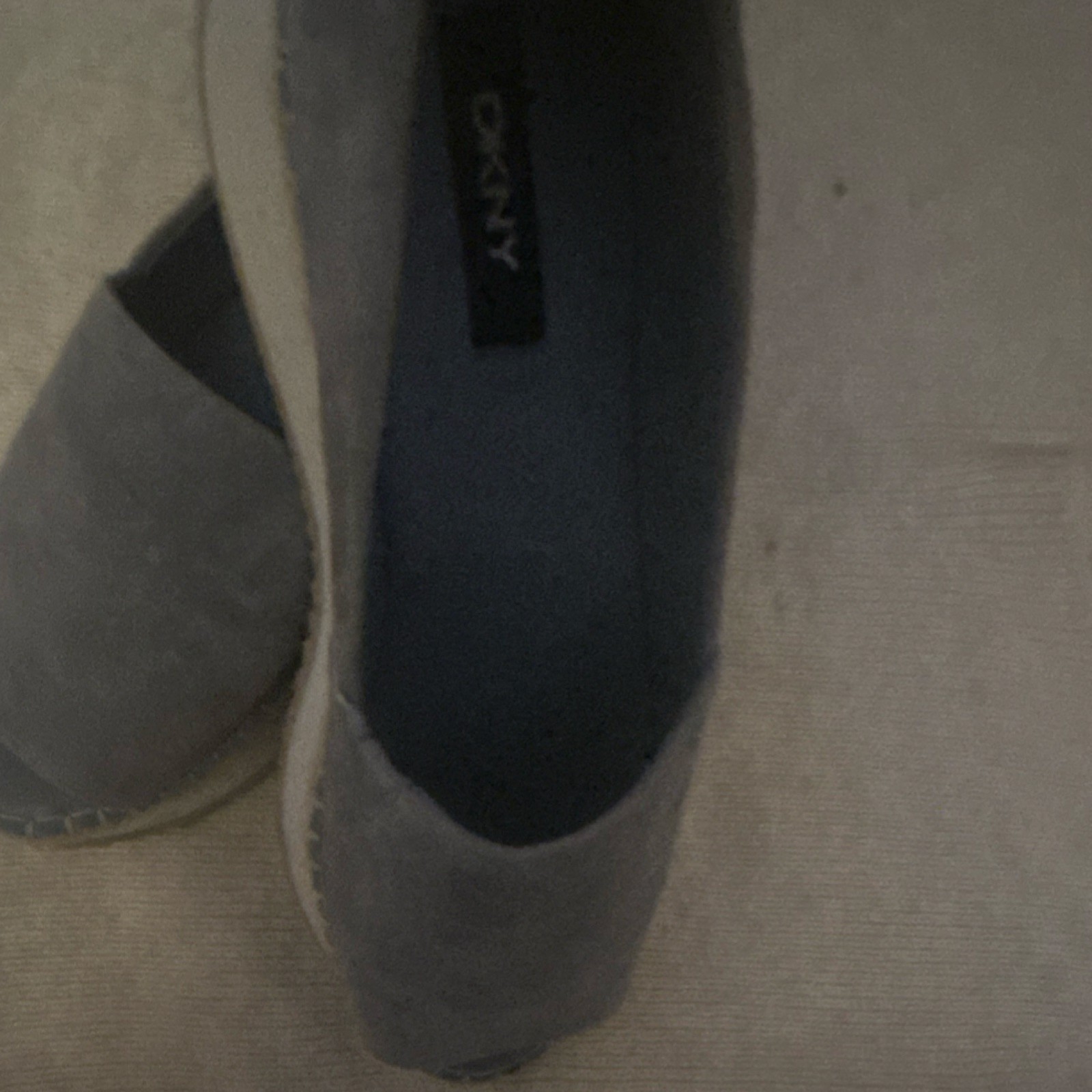 DKNY Gray Espadrille Solid Pattern Women's Open-T… - image 1