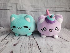 Aurora World Tasty Peach Meowchi Mint Teal Cat Purple Unicorn Cat 7in Plush