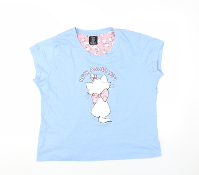 Disney Damen blau Marie Pyjama Oberteil-Größe 18-20