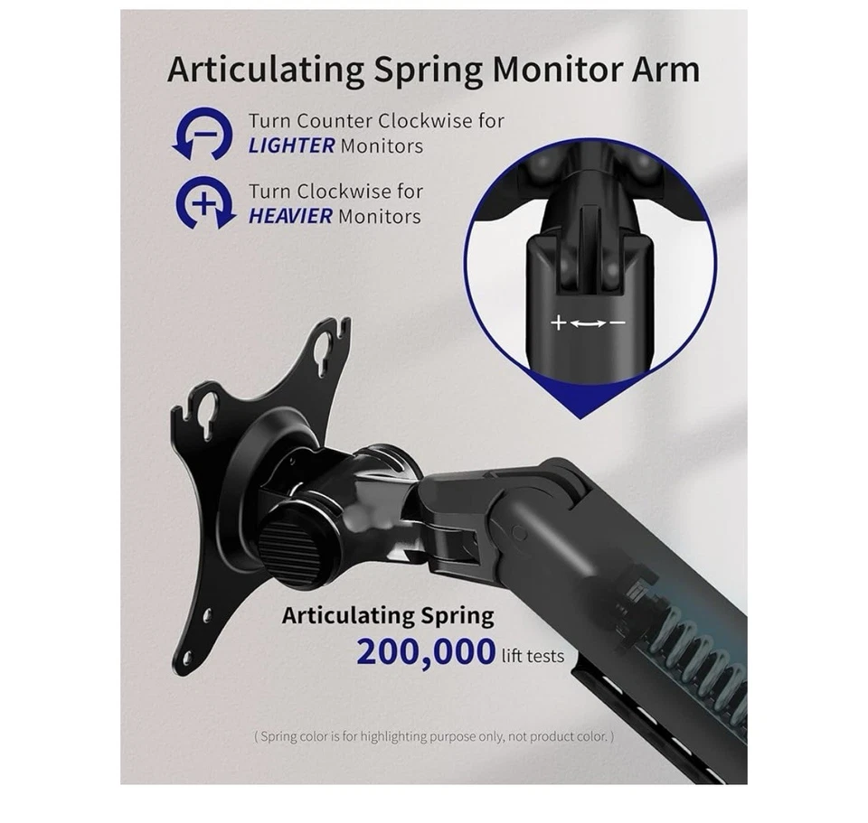 4 Monitor Stand for Desk, Quad Monitor Mount for Screens up to 40 Inches With - Image 3 of 4