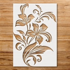 Tropical Melody Hibiscus Floral Stencil for Creative Projects - StencilAir